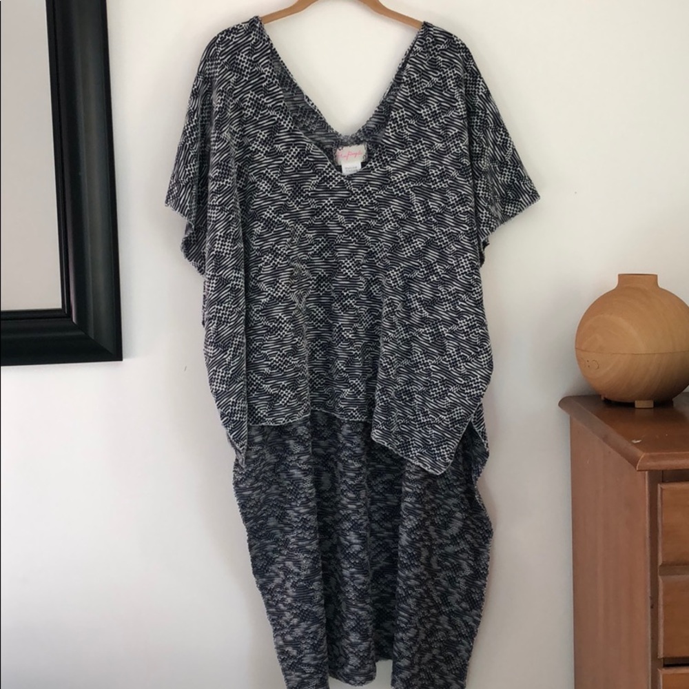 Free People Blue n White Shawl/Poncho